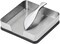 Kamenstein Horizontal Stainless Steel Napkin Holder with Leaf Arm, 7" - Silver